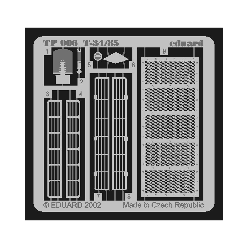 Fotograbado: T-34/85 (kit Tamiya). EDUARD TP006