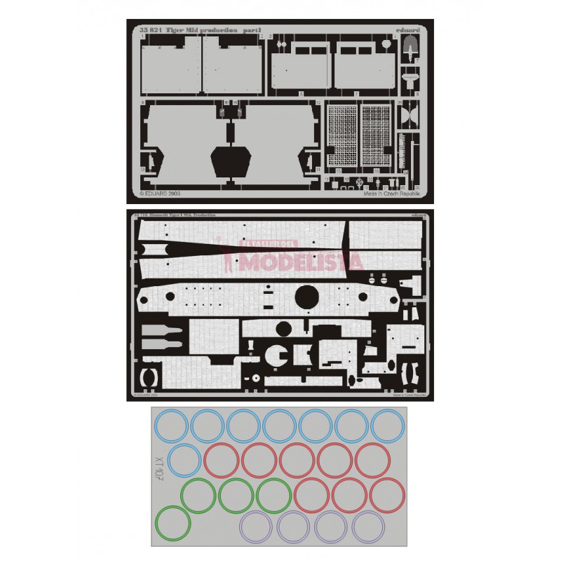 Fotograbado: Tiger I Mid. Prod. (kit Tamiya). EDUARD BIG3527