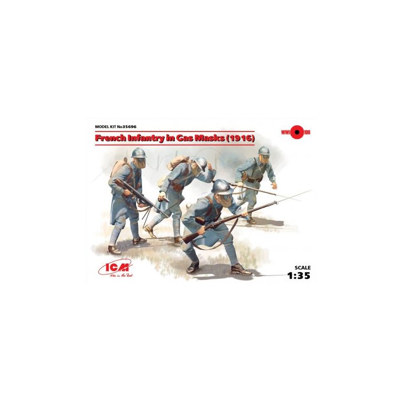 Infantería francesa con máscara de gas. ICM 35696