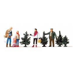 Comprando el árbol de Navidad.