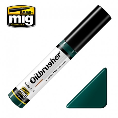 Oilbrusher: verde oscuro para mechas. AMIG 3531