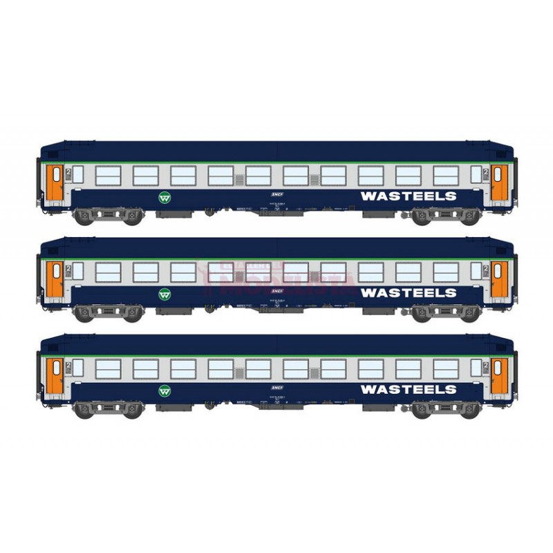 Set de tres coches litera UIC, WASTEELS. REE MODELES VB-193 Set de tres coches litera UIC, WASTEELS. REE MODELES VB-193