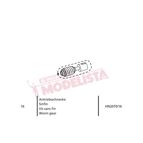 Worm gear. Series 353/354. HN2070/16