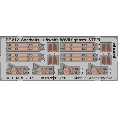 Seatbelts Luftwaffe WWII fighters. EDUARD FE812