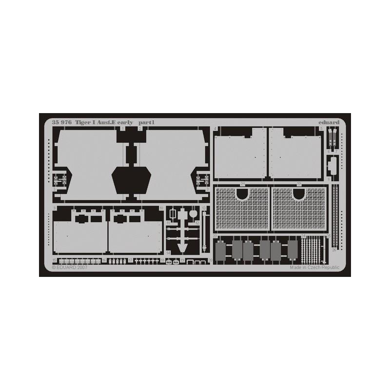 Fotograbado: Tiger I Ausf. E early (Tamiya 35216). EDUARD 35976