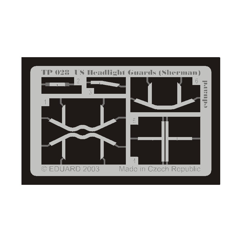 Fotograbado: Guardafaros frontales (Sherman). EDUARD TP028