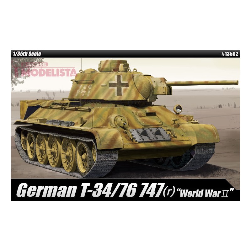 German T-34/76 747(r), WWII. ACADEMY 13502