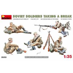 Soviet soldiers taking a break. WWII.