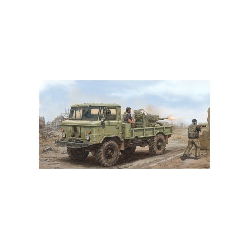 Russian GAZ-66 light truck w/ ZU-23-2. TRUMPETER 01017