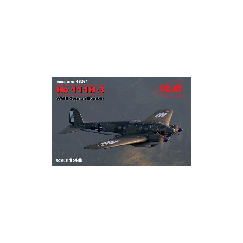 Bombardero alemán, He 111H-3. ICM 48261