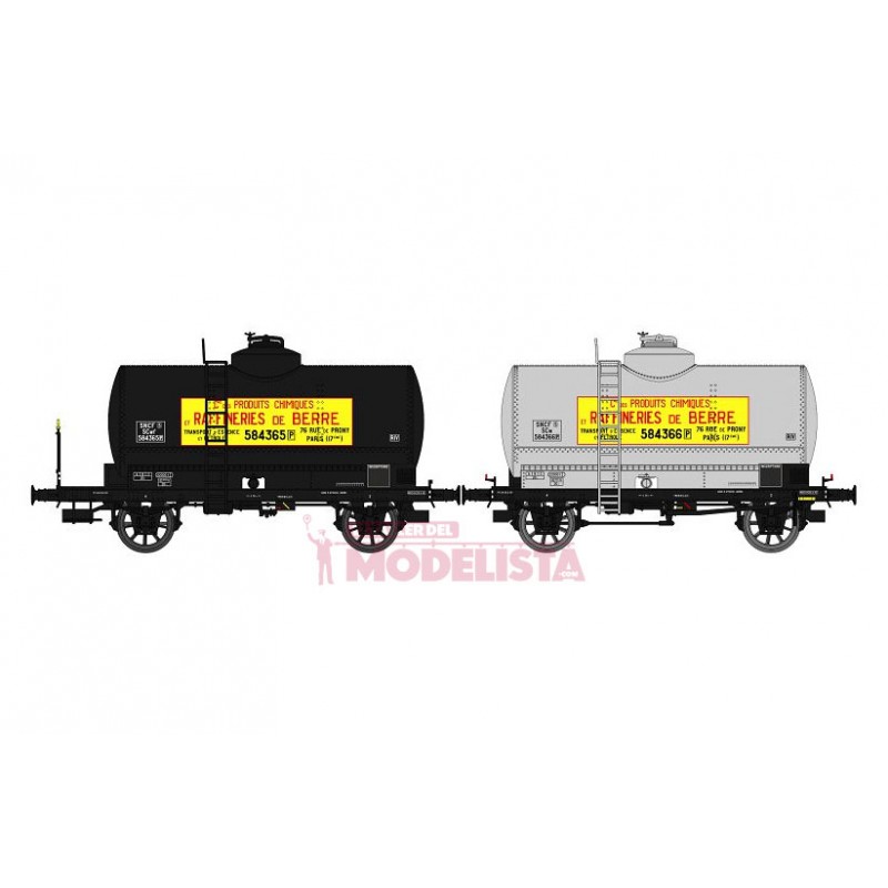 Set de 2 vagones cisterna OCEM 29, SNCF. REE WB-455 Set de 2 vagones cisterna OCEM 29, SNCF. REE WB-455