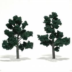 2 alberi, verde scuro.