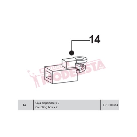 Coupling box (x2). ER10100/14