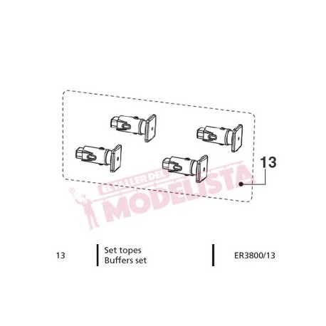 Buffer set (x4), RENFE 303. ER3800/13