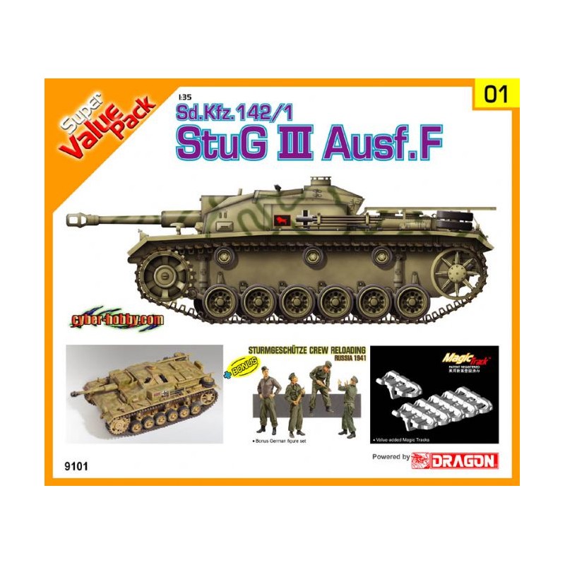 StuG.III Ausf.F y artilleros. DRAGON 9101
