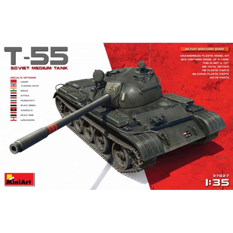 T-55, carro medio soviético. MINIART 37027 T-55, carro medio soviético. MINIART 37027