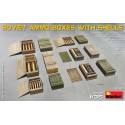 Soviet ammo boxes with shells. MINIART 35261