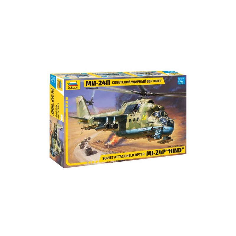 MI-24P "Hind" Soviet attach helicopter. ZVEZDA 7315