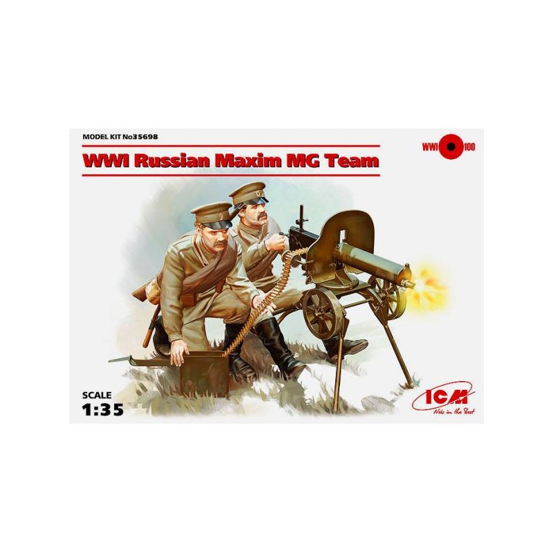 WWI Russian Maxim MG Team. ICM 35698