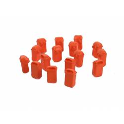 Papeleras colgantes, naranjas. (x10).