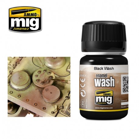 Enamel Wash: Black wash. 35 ml. AMIG 1011