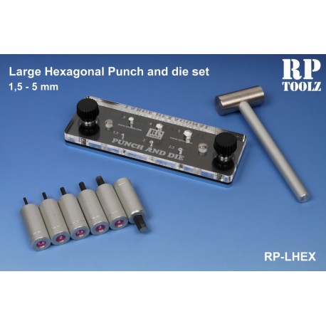 Herramienta "Punch and die" hexagonal, grande. RP-LHPD Herramienta "Punch and die" hexagonal, grande. RP-LHPD