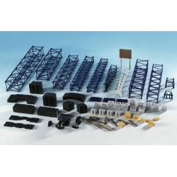 Ensemble complet d’accessoires de construction.