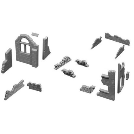 Mur et ruines.