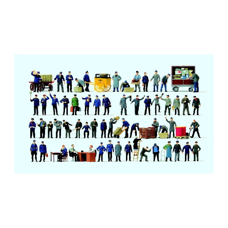 Enorme set de personal ferroviario. PREISER 13004