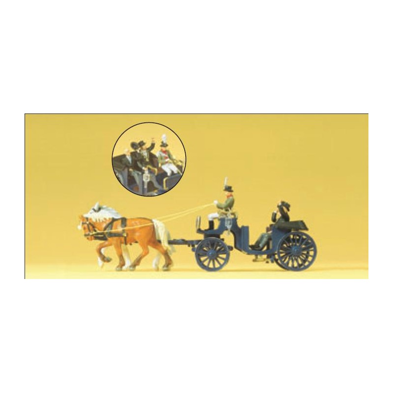 Horse drawn carriage. PREISER 24606 Horse drawn carriage. PREISER 24606