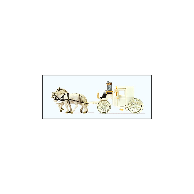 Coach with horses. PREISER 30495 Coach with horses. PREISER 30495
