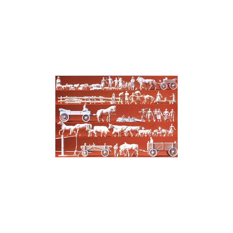 Grupos rurales y carros. PREISER 16327