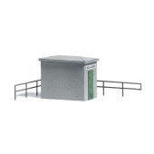 Betonkabine für die Beschilderung.