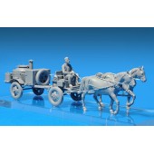 Carro de caballos arrastrando una cocina KP-42.