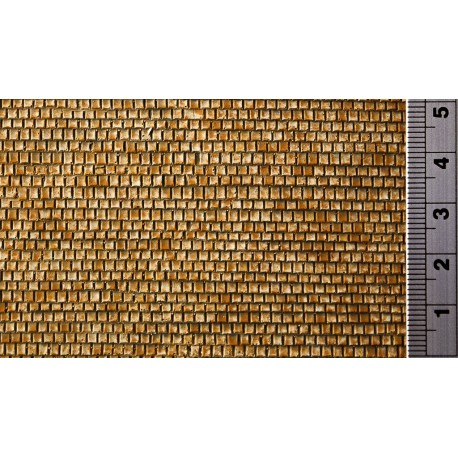 Tejado de pizarra cuadrada color arcilla. REDUTEX 87PC121