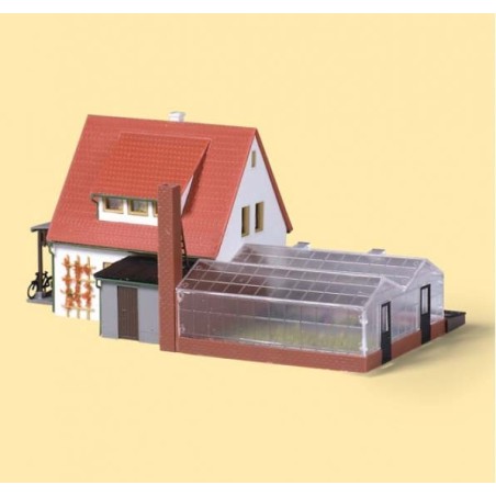 Casa com estufas.