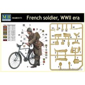 Soldat französisch mit Fahrrad.