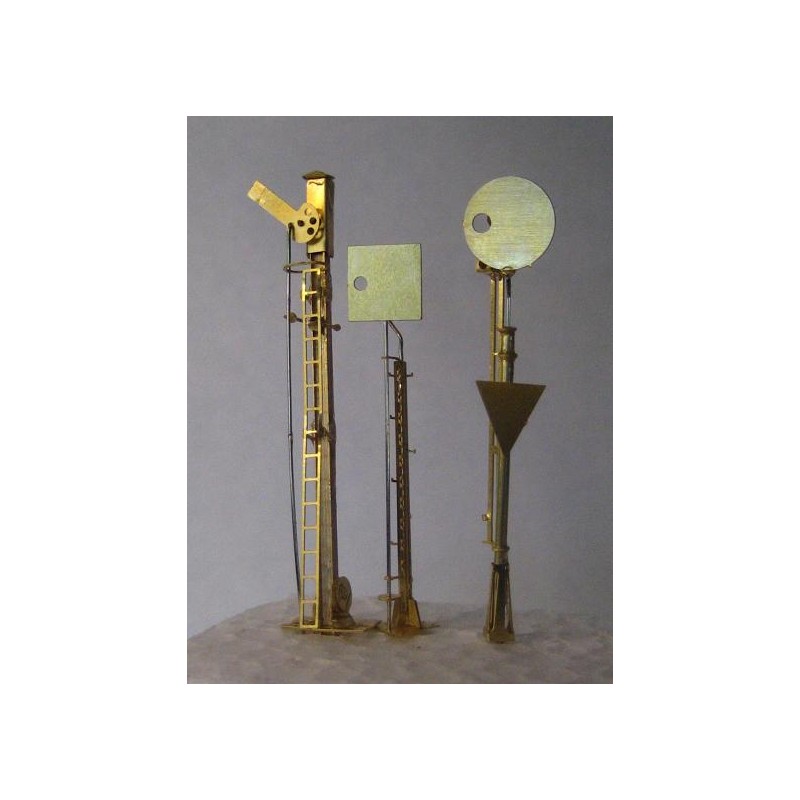 Pack 3 señales mecánicas, RENFE, Norte y MZA. KITLATREN 12004N