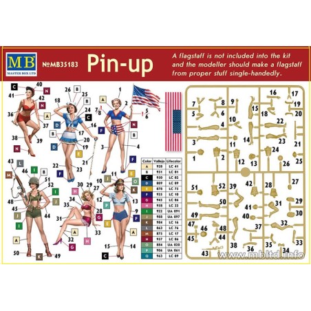 Pin-up: Sechs Models posieren.