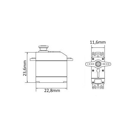 Mini servomotor, 8 gramos.