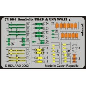 Satz alliierter Flugzeuggurte. WWII.