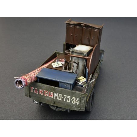 Soviet 1,5T cargo truck with load.