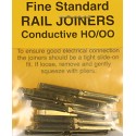 Rail Joiners, nickel silver. PECO SL-110