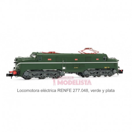 Locomotora 277.048 (verde-plata).