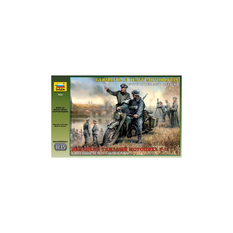 German R-12 heavy motorcycle.