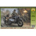 German R-12 heavy motorcycle with sidecar. German R-12 heavy motorcycle with sidecar.
