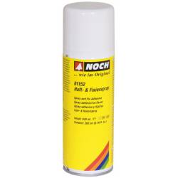 Spray adhésif et fixateur de pigments.