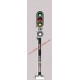 Railway signal - 3 aspects with authorized pass. ANESTE 7851