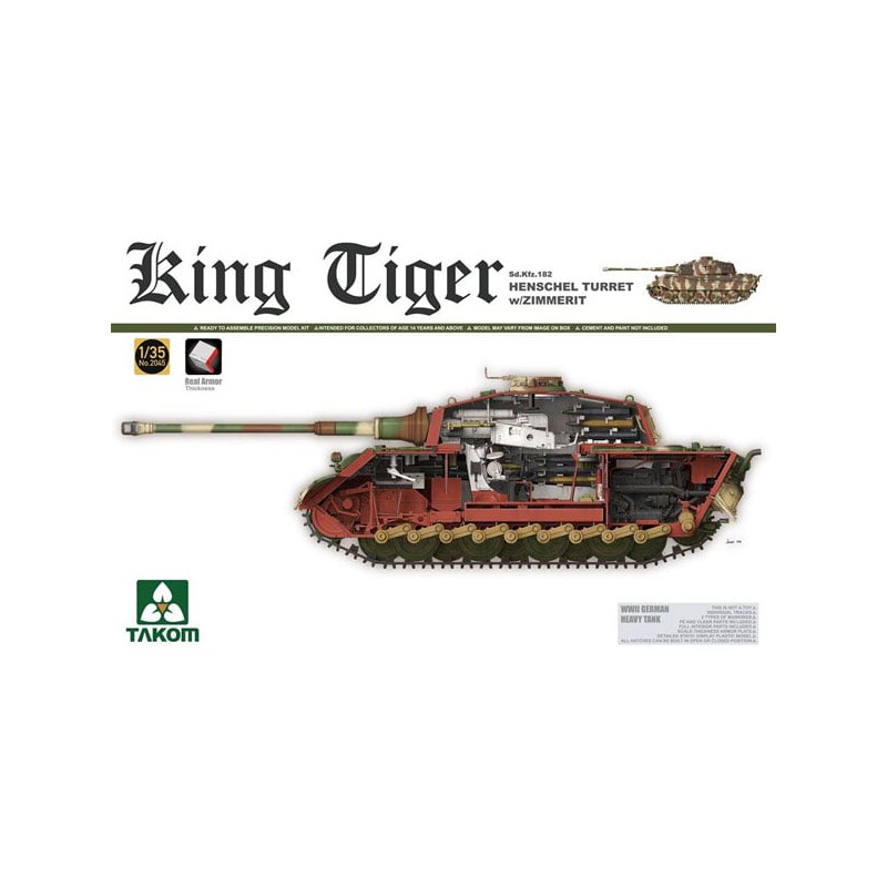 King Tiger con torreta Henschel y Zimmerit.