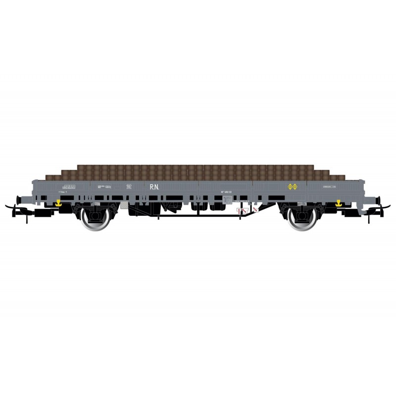 2-axle stake wagon, RENFE. 2-axle stake wagon, RENFE.